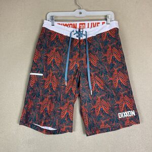 Dixxon Short Mens 30 Multicolor Graphic Print‎ Drawstring Unlined Board Shorts